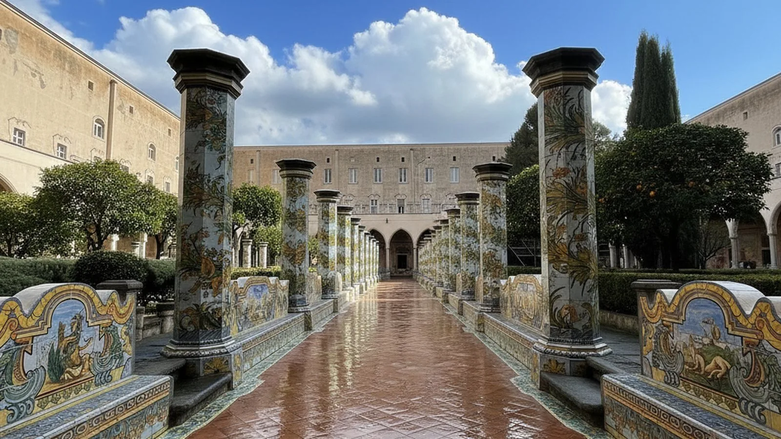 Il chiostro maiolicato del Complesso Monumentale di Santa Chiara a Napoli
