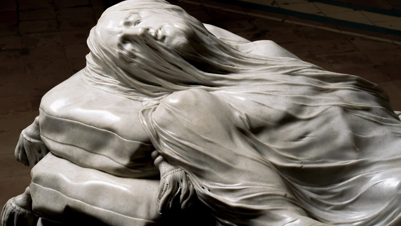 Il Cristo Velato di Giuseppe Sanmartino, scultura marmorea conservata nella Cappella Sansevero